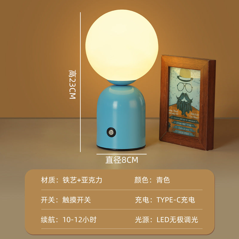 Nordic Macaron Table Lamp Clear Bar Bar Table Lamp Cafe KTV Atmosphere Lamp Bedside Lamp Wedding Lamp