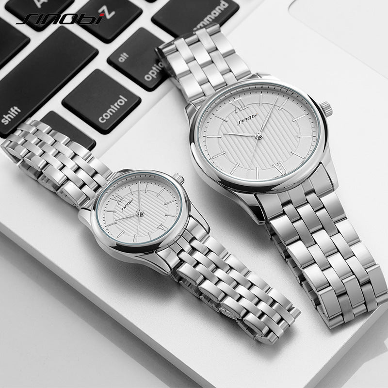 Sinobi Women's Fashion Quartz Watch – Stainless Steel Strap, Waterproof Business Style