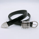 Homemade Metal Belt, Fashionable Korean Style Women's Versatile Belt, Black Niche Design, High-end Decorative Jeans Belt