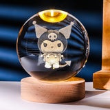 Luminous Crystal Ball Night Light – Modern Cartoon Series Desktop Decor