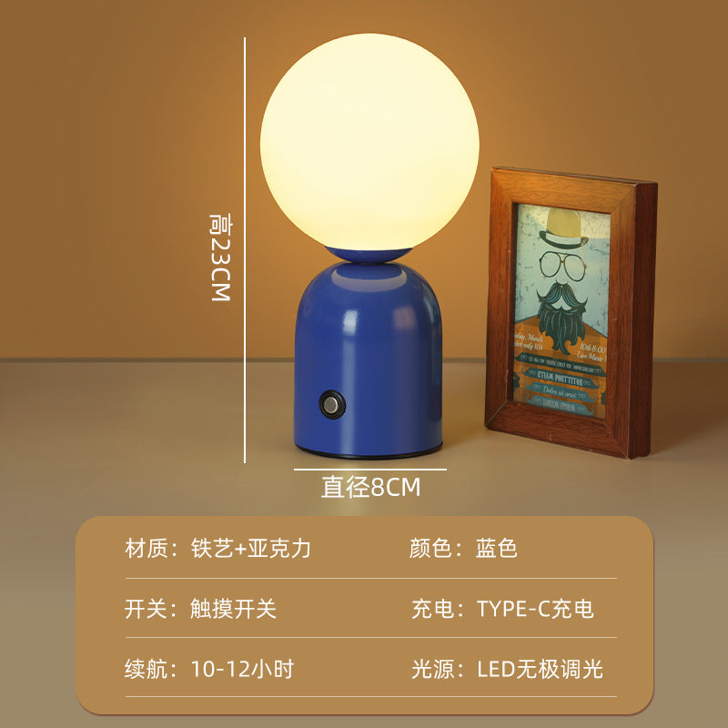 Nordic Macaron Table Lamp Clear Bar Bar Table Lamp Cafe KTV Atmosphere Lamp Bedside Lamp Wedding Lamp