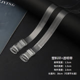 Transparent Shoulder Strap Invisible Shoulder Strap Bra Strap Frosted Plastic Widened Invisible Strap Non-magnetic Adjustable Type Inner Wear Strap Anti-slip