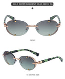 Retro Oval Frameless Sunglasses – Punk Street-Style Fashion Shades for Men & Women