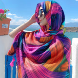 QUECY Women's Silk Travel Scarf – Lightweight Scarf