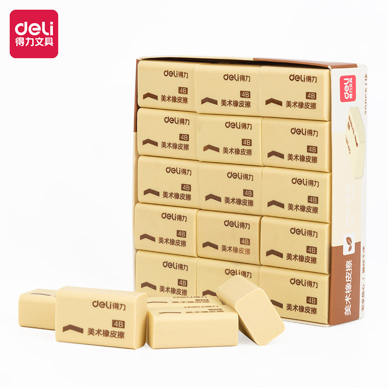 Deli stationery rubber cute creative children's art 4B eraser student drawing exam 2B eraser wholesale