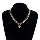 Zircon Heart Pendant Necklace for Women – Diamond-Inspired Clavicle Chain