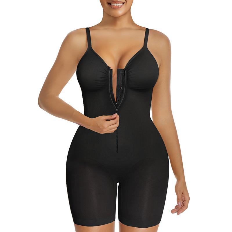 European and American Cross-Border Foreign Trade Hot-Selling Shapewear Sexy High-Elastic Zipper Strap Waist-Slimming Body-Shaping Jumpsuit for Women