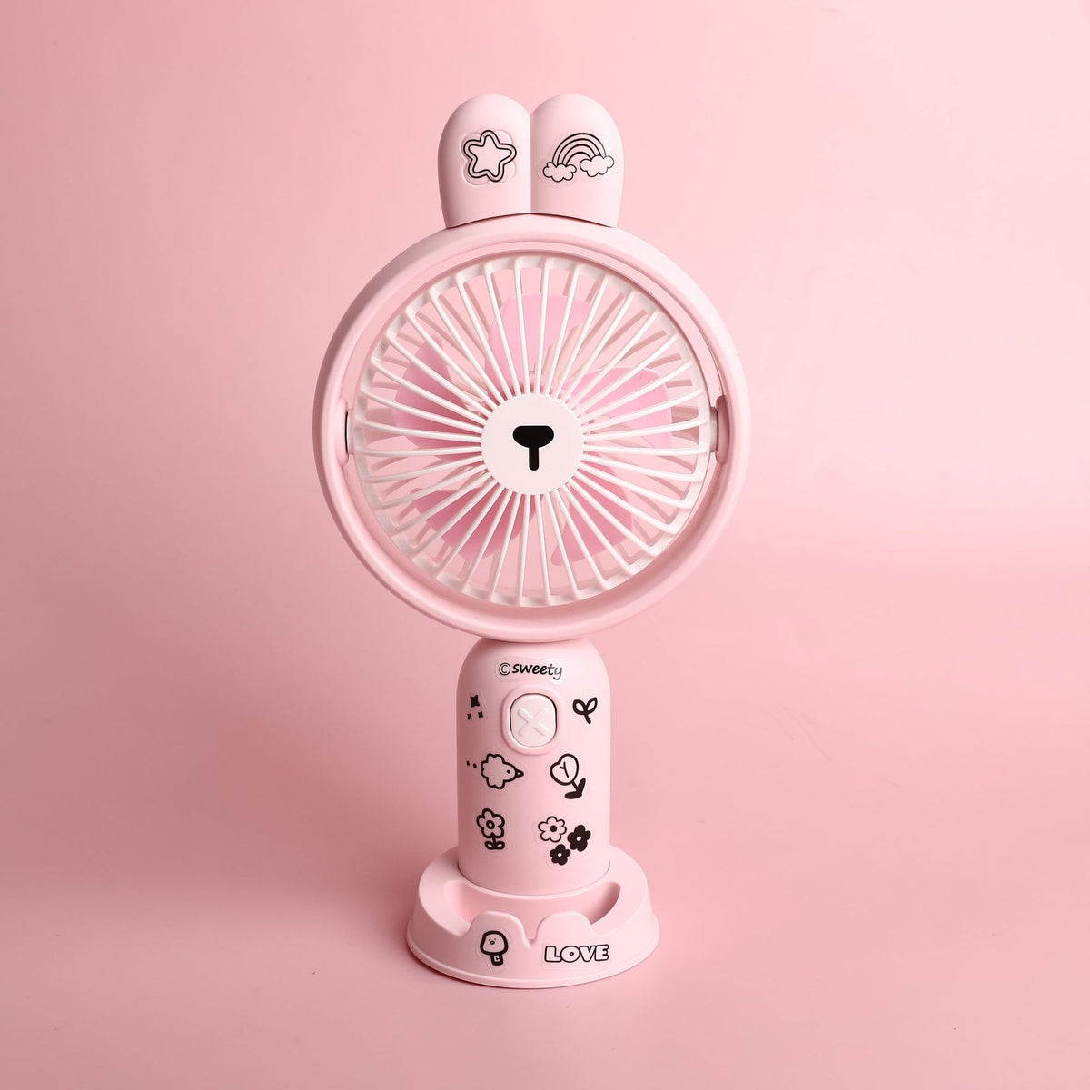 Household Desktop Mini Fan USB Charging Cartoon Small Fan Portable Student Gift Practical Handheld Fan