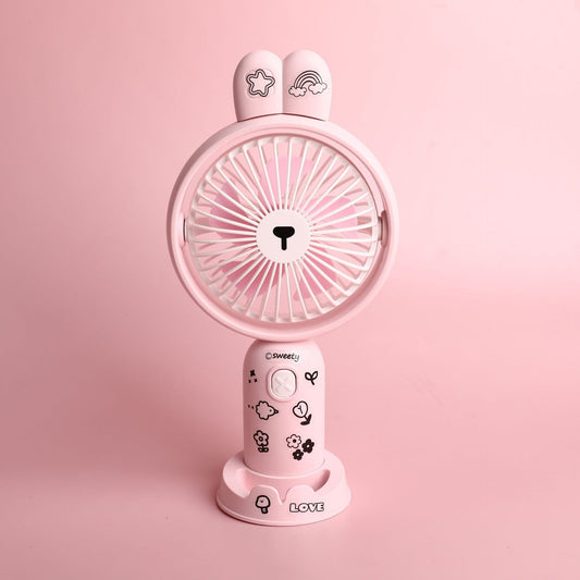 Household Desktop Mini Fan USB Charging Cartoon Small Fan Portable Student Gift Practical Handheld Fan