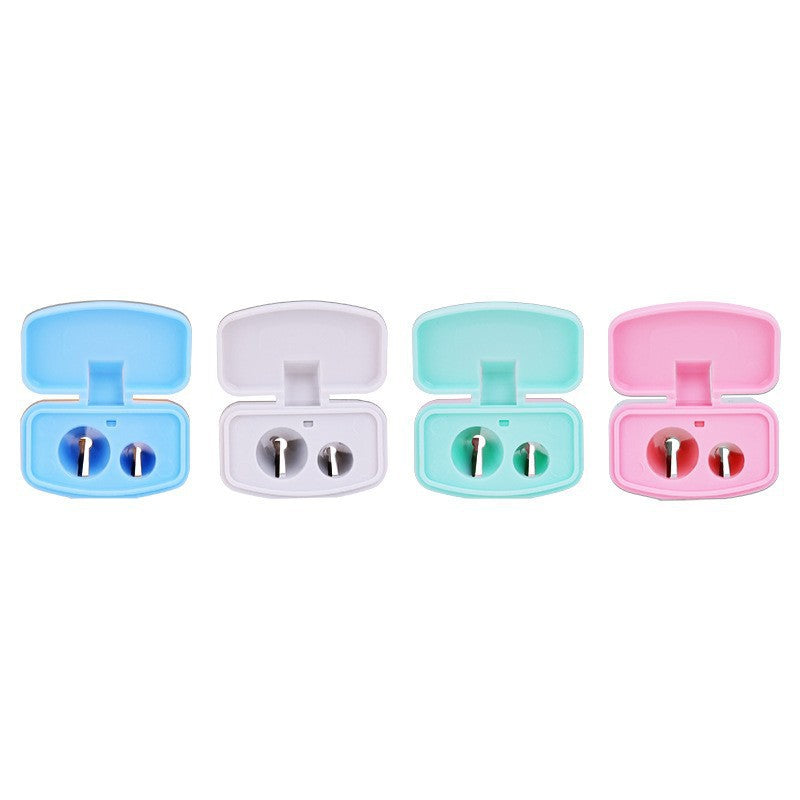 Deli double-hole pencil sharpener plastic pencil sharpener with lid pencil sharpener cute children pencil sharpener pencil sharpener wholesale