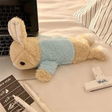 Ins Style Cute Plush Peter Rabbit Doll Pencil Bag Preppy Style Soft Cute Healing Animal Stationery Cosmetics Bag
