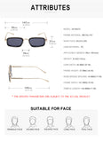 Women's Retro Square Sunglasses – Small Frame, High-End Fashion Shades