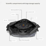 Volunteer Men’s Oxford Canvas Messenger Shoulder Bag – Large Capacity Casual Crossbody