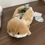 Ins Style Cute Plush Peter Rabbit Doll Pencil Bag Preppy Style Soft Cute Healing Animal Stationery Cosmetics Bag