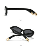 Angular Cat Eye Sunglasses – Modern Retro Design with Stylish Temple Detailing