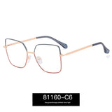 Women’s Metal Square Anti-Blue Light Glasses – Stylish Flat Frame