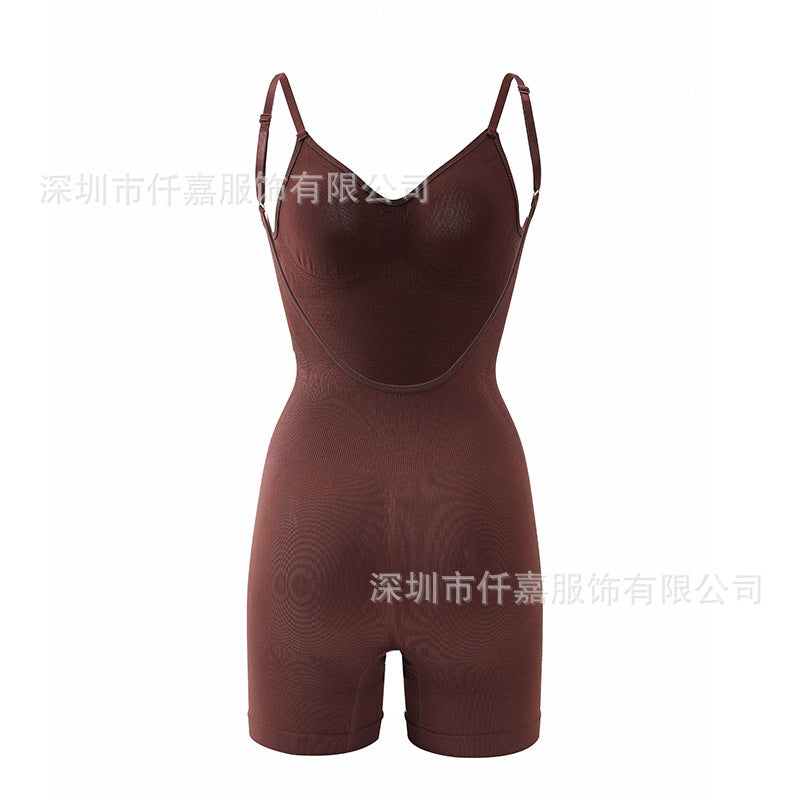 Women's Body Shaping Sexy Backless Base Tunic Underwear plus size Body Shaping Tight Tunic