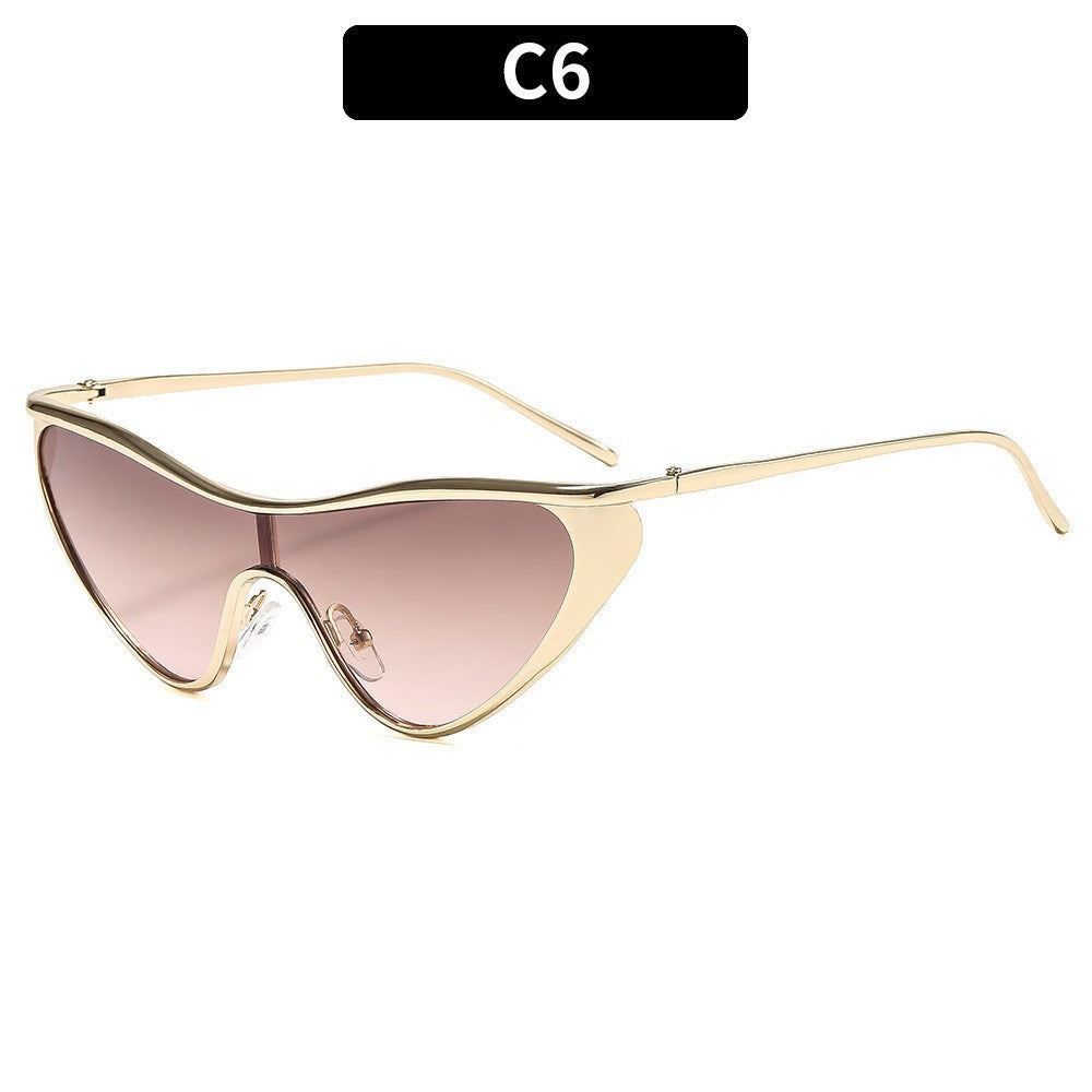 新款时尚金属大框防晒户外太阳镜跨境欧美个性墨镜女潮流太阳眼镜