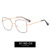 Women’s Metal Square Anti-Blue Light Glasses – Stylish Flat Frame