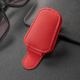 Leather Car Sun Visor Glasses Clip Holder – Oval Shape