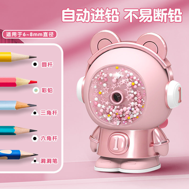 Kulomi Pencil Sharpener Primary School Student Pencil Sharpener Hand-cranked Automatic Pencil Sharpener Durable Pencil Sharpener