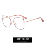 Women’s Metal Square Anti-Blue Light Glasses – Stylish Flat Frame