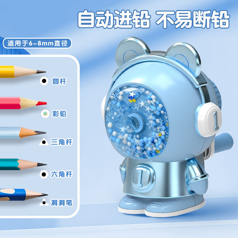 Kulomi Pencil Sharpener Primary School Student Pencil Sharpener Hand-cranked Automatic Pencil Sharpener Durable Pencil Sharpener