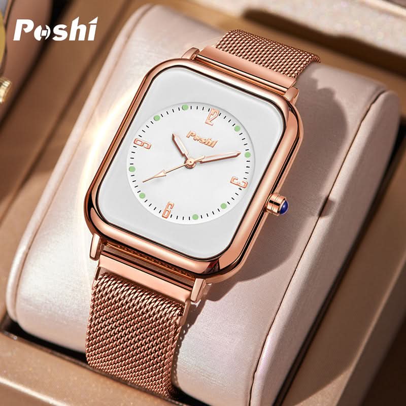 POSHI Women's Luminous Square Quartz Watch