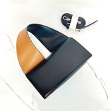 Color Block Crossbody Bag for Women – Trendy PU Shoulder Handbag with Wide Strap