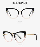 Classic Cat Eye Anti-Blue Light Glasses for Women – TR90 Retro Flat Frame
