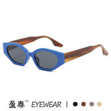 New European and American cross-border fashion sunglasses European and American personality color matching small frame cat eye sunglasses female sunglasses