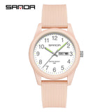 Sanda Dual Calendar Couple Quartz Watch – Waterproof Fashion Watch for Men & Women