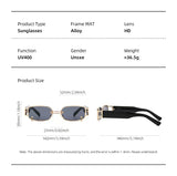 Retro Modern UV400 Sunglasses – Small Metal Frame Trendy Eyewear for Men & Women
