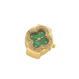 BOZHI Luxury Four-Leaf Clover Ring Watch – Diamond Quartz Finger Watch