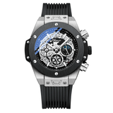 Men's Moon Phase Display Sports Watch - Barrel-Shaped