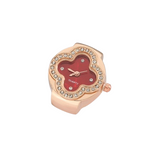 BOZHI Luxury Four-Leaf Clover Ring Watch – Diamond Quartz Finger Watch