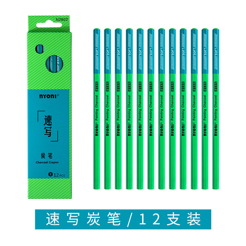 Nioni charcoal pen suit art student sketch sketch soft carbon pencil wholesale medium carbon painting combination special carbon pen