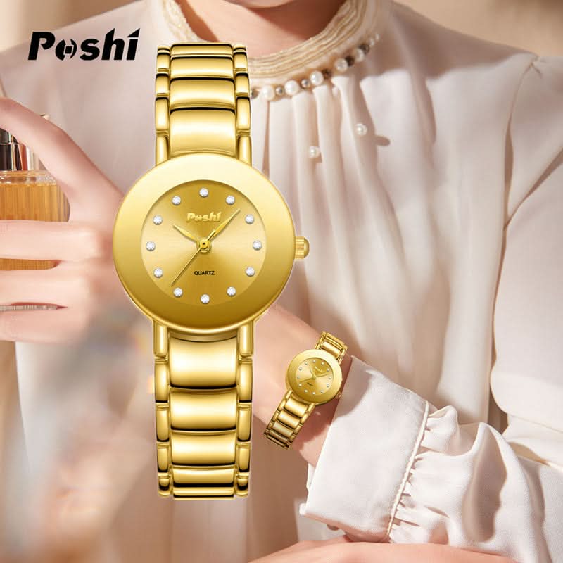 POSHI Women's Fashion Stainless Steel Quartz Watch