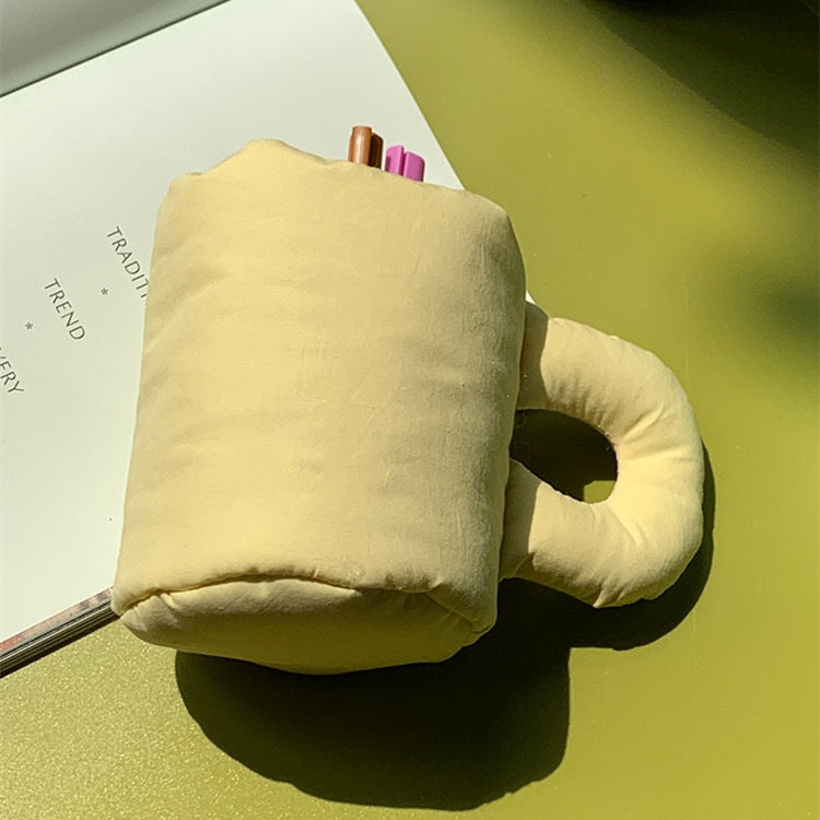 Colorful Pen Holder, Cotton-Filled Storage Cup, Dopamine Pen Bag, Fat Cup Ornament, Multifunctional Pen Holder, Satchel Fabric Water Cup