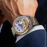 Forsining Men's Casual Automatic Mechanical Watch – Retro Design, Stainless Steel Strap