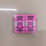 Withdrawable Newspaper Stickers Contract Documents Indicating Label Stickers SIGN HERE Arrows Classification Index Stickers Post-it Stickers
