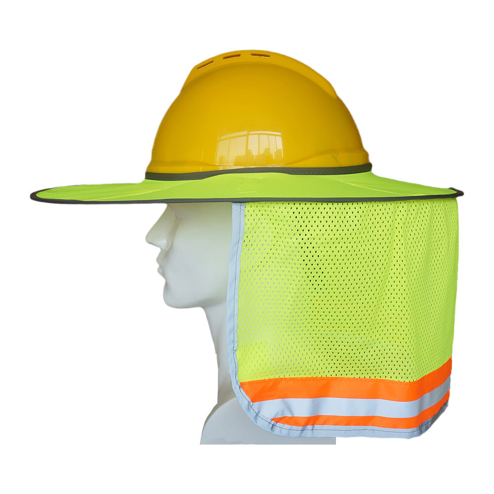 Cross-border spot safety helmet sunshade curtain helmet sunscreen reflective construction site outdoor installation construction iron wire