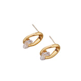 Irregular Pearl Drop Earrings for Women – Retro Copper Silver Needle Jewelry