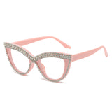 Elegant Cat Eye Reading Glasses with Rhinestone Embellishments