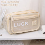 Stationery Pencil Case Large Capacity Flip Cover High-Looking Ins Student Pencil Case Junior High School Student Niche Men and Women Stationery Box
