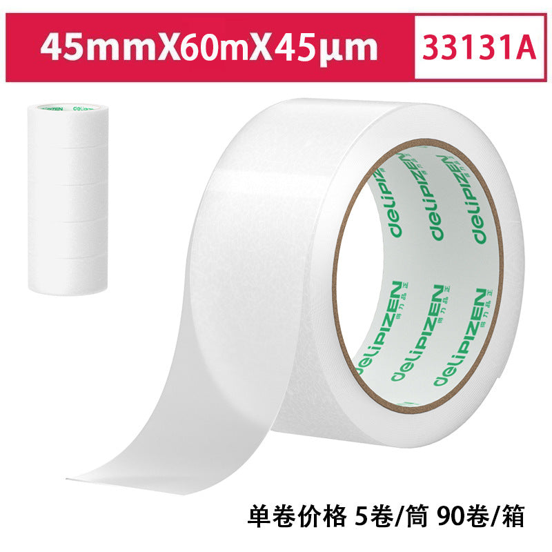 Deli 30323 transparent tape sealing large 6cm wide tape express packaging wholesale high viscosity is not easy to break