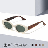 New European and American cross-border fashion sunglasses European and American personality color matching small frame cat eye sunglasses female sunglasses