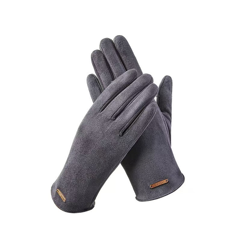 Fleece Lined Thermal Gloves for Winter Skiing