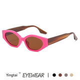 Color-Match Cat Eye Sunglasses for Women – Trendy Small Frame Fashion Shades