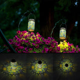 Solar Mosaic Hanging Lanterns, Outdoor Waterproof, 2/4 Pack